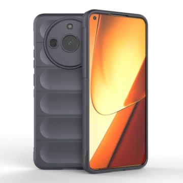 Realme 11 5G Magic Shield TPU + Flannel Phone Case - Dark Grey - 1