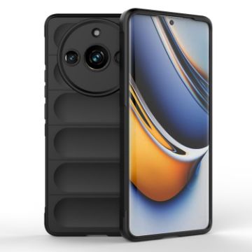 Realme 11 Pro 5G/11 Pro+ 5G Magic Shield TPU Flannel Case Black - 1