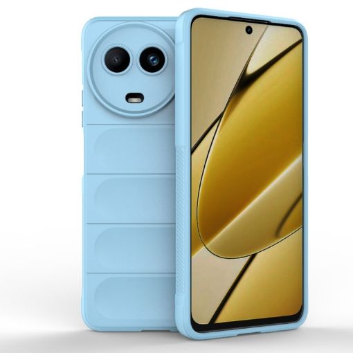 Realme 11 5G Global Magic Shield TPU Flannel Case Light Blue - 1