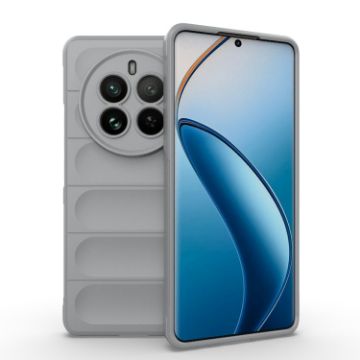 Realme 12 Pro 5G/12 Pro+ Magic Shield TPU Flannel Case - Grey - 1