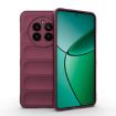 Realme 12+ 5G Wine Red Magic Shield TPU Flannel Phone Case - 1