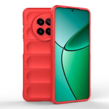 Realme 12 5G Global Magic Shield Red TPU + Flannel Phone Case - 1