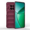 Realme 12 5G Global Magic Shield Wine Red TPU + Flannel Case - 1