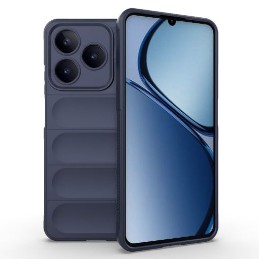 Realme Narzo N63 4G Global Magic Shield TPU Flannel Case Dark Blue - 1