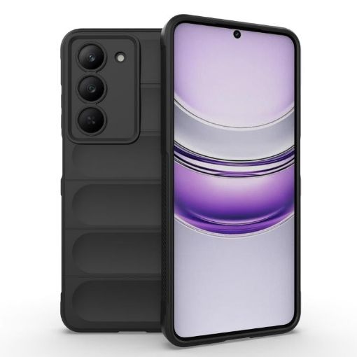 Realme V60 Pro/14x 5G Global Magic Shield TPU Flannel Case Black - 1