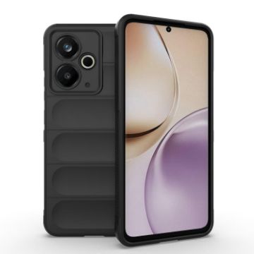 Realme 14T 5G Global Magic Shield TPU Flannel Phone Case Black - 1