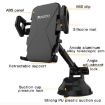 Yesido C40 Car Phone Holder, Foldable 360 Rotation, Automatic Clip, Black - 4