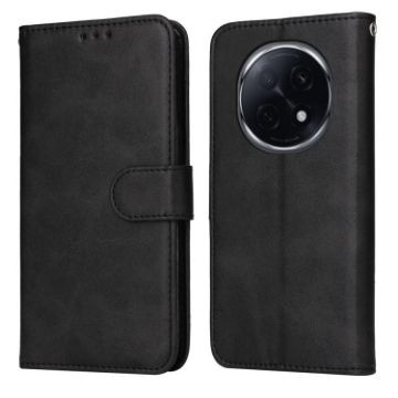OPPO A5 Pro China Flip Leather Phone Case - Classic Calf Texture Black - 1