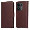 OPPO Reno13 Pro Global Flip Leather Phone Case - Brown Calf Texture - 1