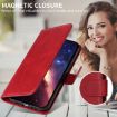 OPPO A5 Pro 5G Red Flip Leather Phone Case - Classic Calf Texture - 5