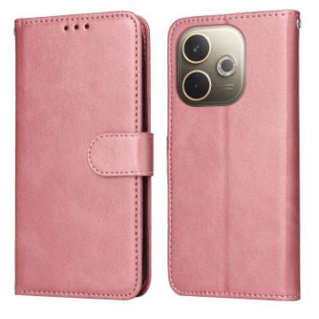 OPPO A5 Pro 5G Rose Gold Flip Leather Phone Case - Calf Texture Global - 1