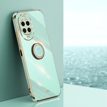 Huawei Nova 14 Mint Green 6D Electroplate TPU Case with Ring Holder - 1