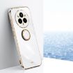 Realme14 Pro+ XINLI 6D Electroplate TPU Case with Ring Holder - White - 1