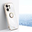 Vivo S30 5G XINLI 6D Electroplate TPU Case with Ring Holder - White - 1