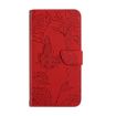 Xiaomi 14 Ultra Red Butterfly Embossed Flip Leather Phone Case - 2