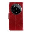 Xiaomi 14 Ultra Red Nappa Texture Leather Flip Phone Case - 4