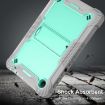 TCL Tab 8 LE Shockproof Silicone Hybrid PC Case with Holder Mint/Grey - 4
