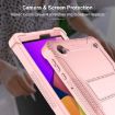 TCL Tab 8 LE Shockproof Silicone Hybrid Tablet Case with Holder - Rose Gold - 5