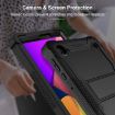 TCL Tab 8 LE Shockproof Silicone Hybrid PC Tablet Case with Holder Black - 5