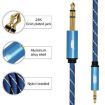 EMK 3.5mm to 6.35mm Gold Plated AUX Cable 1m Dark Blue for PC/X-BOX/PS3 - 4