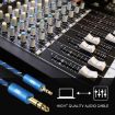 EMK 3.5mm to 6.35mm Gold Plated AUX Cable 1.5m Dark Blue Nylon Braid - 7