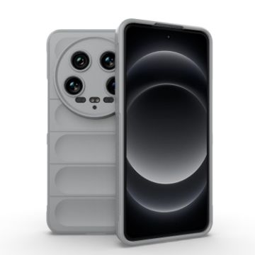 Xiaomi 14 Ultra Magic Shield Grey TPU + Flannel Phone Case - 1