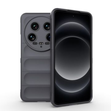 Xiaomi 14 Ultra Magic Shield TPU + Flannel Case - Dark Grey - 1