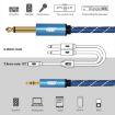 EMK 3.5mm to 2x6.35mm Gold AUX Cable 1m for PC/X-BOX/PS3/CD/DVD - 6