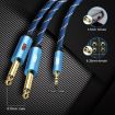 EMK 3.5mm to 2x6.35mm Gold AUX Cable 1m for PC/X-BOX/PS3/CD/DVD - 7