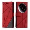 Xiaomi 14 Ultra Red Leather Phone Case - Skin Feel Splicing Design - 2