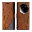 Xiaomi 14 Ultra Brown Leather Phone Case - Skin Feel Splicing Cover - 2