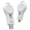 USB Portable Wireless Magnetic Suction Charger - White | Fast Charging - 2