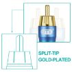EMK 1m RCA Male to Male Gold Plated Audio Cable for TV/Amplifier/DVD - 6
