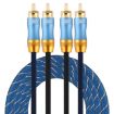 EMK 2m RCA Male to Male Gold Plated Audio Cable for TV/Amplifier/DVD - 1