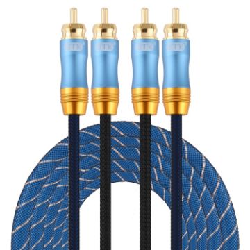 EMK 3m RCA Male to Male Gold Plated Audio Cable for TV/Amplifier/DVD - 1