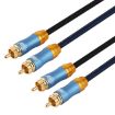 EMK 3m RCA Male to Male Gold Plated Audio Cable for TV/Amplifier/DVD - 2
