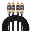 EMK 2m RCA Male to Male Gold Plated Audio Cable for TV/Amplifier/DVD - 1