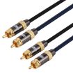 EMK 5m RCA Male to Male Gold Plated Audio Cable for TV/Amplifier/DVD - 2