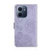 OPPO A5x 4G/5G Global Butterfly Embossed Flip Leather Case - Purple - 3