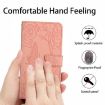 OPPO A5 5G Pink Butterfly Embossed Flip Leather Phone Case Global HT03 - 7