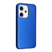OPPO Reno14 5G Blue Carbon Fiber Texture Flip Leather Phone Case - 3