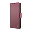 Samsung Galaxy A73 5G CaseMe 023 Leather Case, RFID Anti-theft, Wine Red - 2