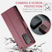 Samsung Galaxy A73 5G CaseMe 023 Leather Case, RFID Anti-theft, Wine Red - 6