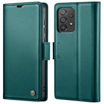 Samsung Galaxy A73 5G CaseMe 023 Butterfly Buckle RFID Leather Case Blue - 1