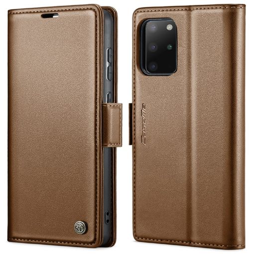 Samsung Galaxy S20+ CaseMe 023 Butterfly Buckle RFID Leather Case Brown - 1