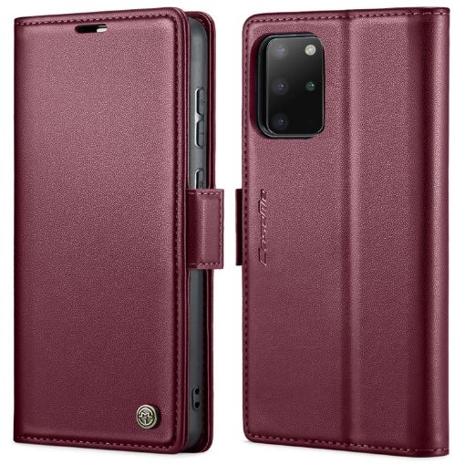 Samsung Galaxy S20+ CaseMe 023 Butterfly Buckle RFID Leather Case Red - 1
