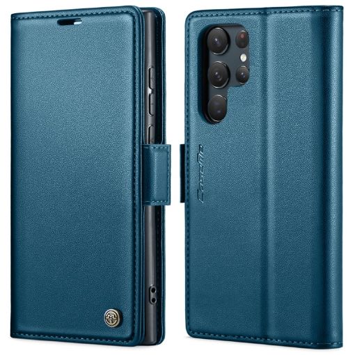 Samsung Galaxy S22 Ultra 5G CaseMe 023 RFID Leather Case - Blue - 1