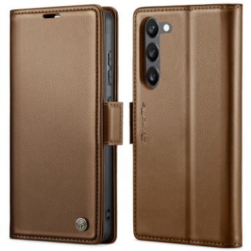 Samsung Galaxy S23+ 5G CaseMe 023 Leather RFID Phone Case Brown - 1