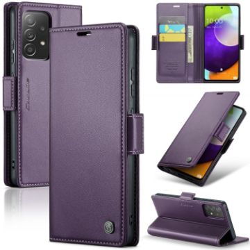 Samsung Galaxy A52/A52s 5G CaseMe 023 Butterfly Leather Case Purple - 1