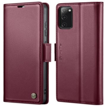 Samsung Galaxy S20 FE CaseMe 023 Butterfly Buckle Leather Case Wine Red - 1